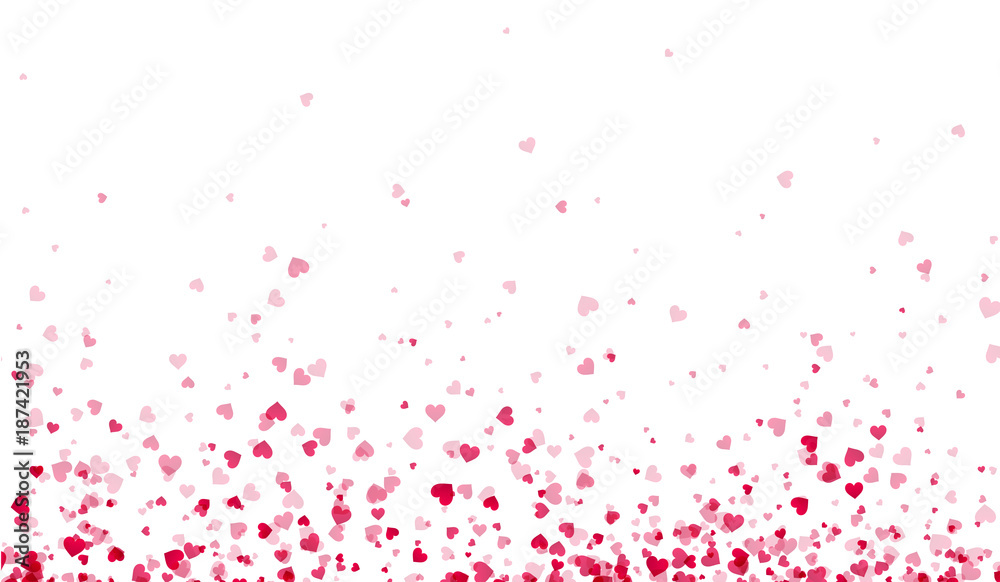 Love valentine's background with pink hearts.