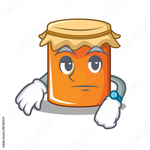 Waiting jam mascot cartoon style