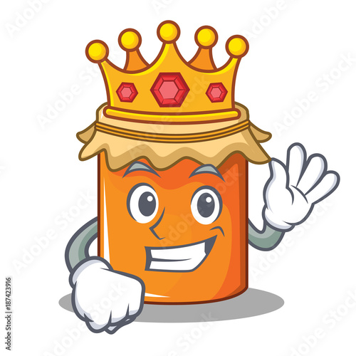 King jam mascot cartoon style