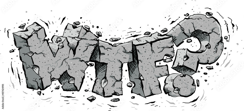 A cartoon of quaking and cracking text of the acronym WTF? A cartoon of quaking and cracking text of the acronym WTF?