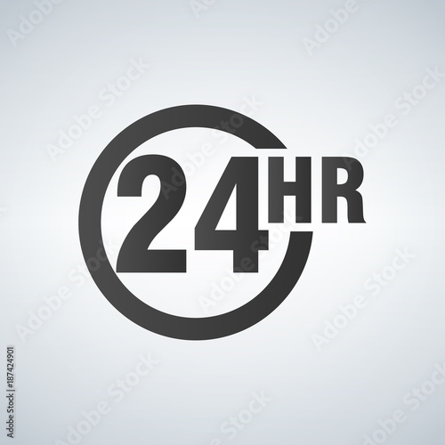 24 hours logo, icon or sign...