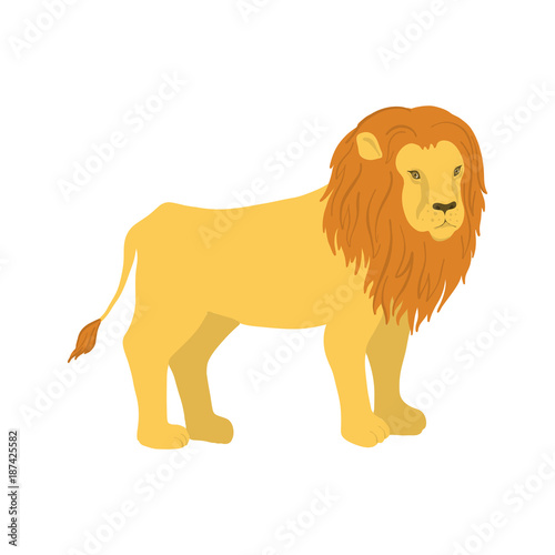 Fototapeta Naklejka Na Ścianę i Meble -  vector cartoon lion