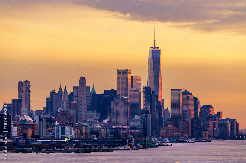 Obraz premium Lower Manhattan Golden Hour