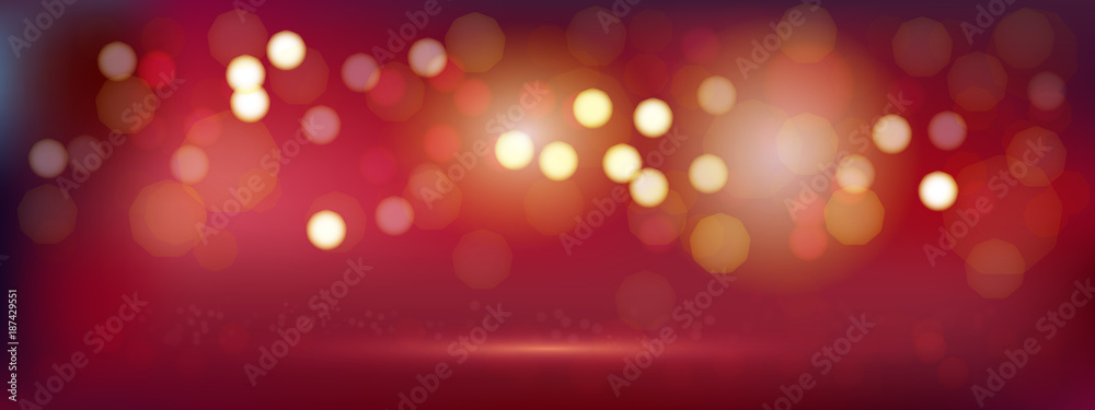 A luxury red bokeh vector image for Abstract background. - obrazy, fototapety, plakaty 