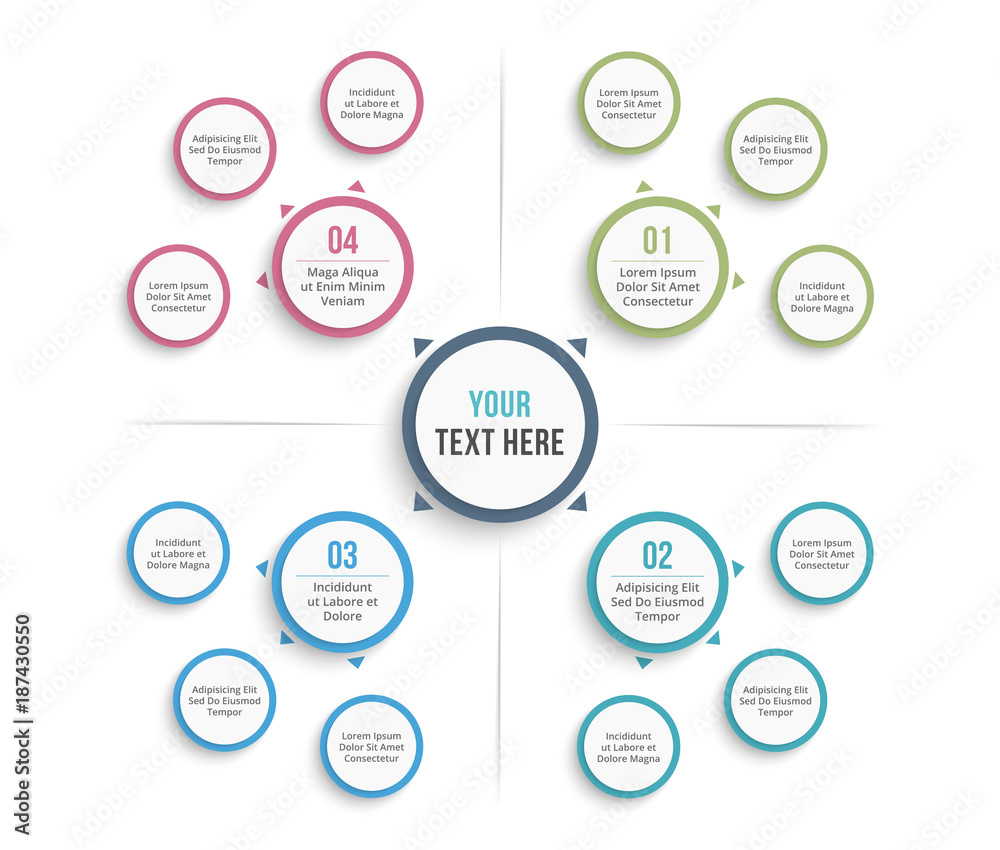 Mind Map Template Stock Vector | Adobe Stock