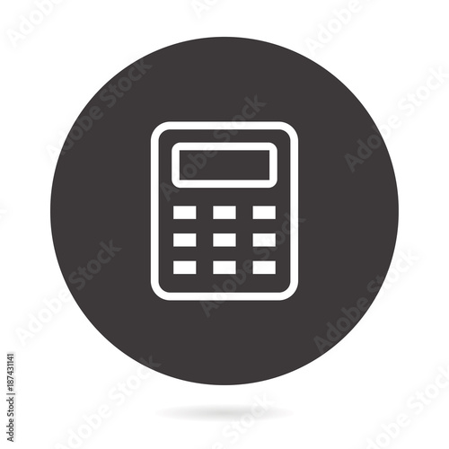 Calculator line vector icon.