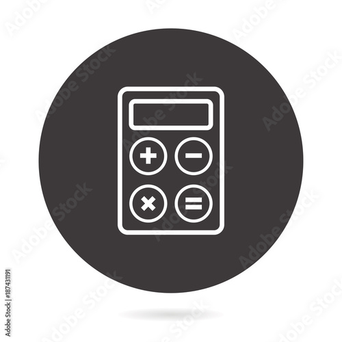 Calculator line vector icon.