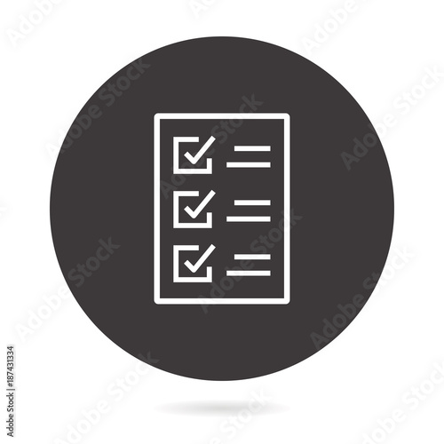 Checklist line vector icon.