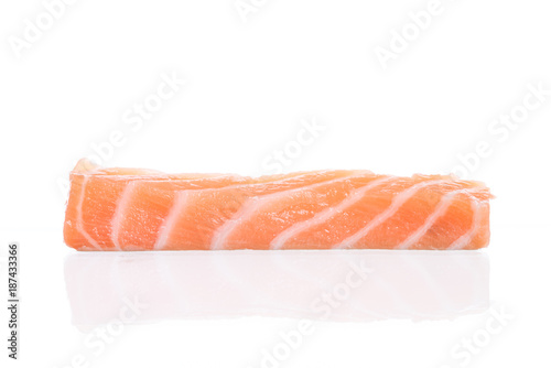 Fresh raw salmon fish isolated on a white