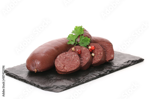 Quadro su tela boudin noir sur fond blanc