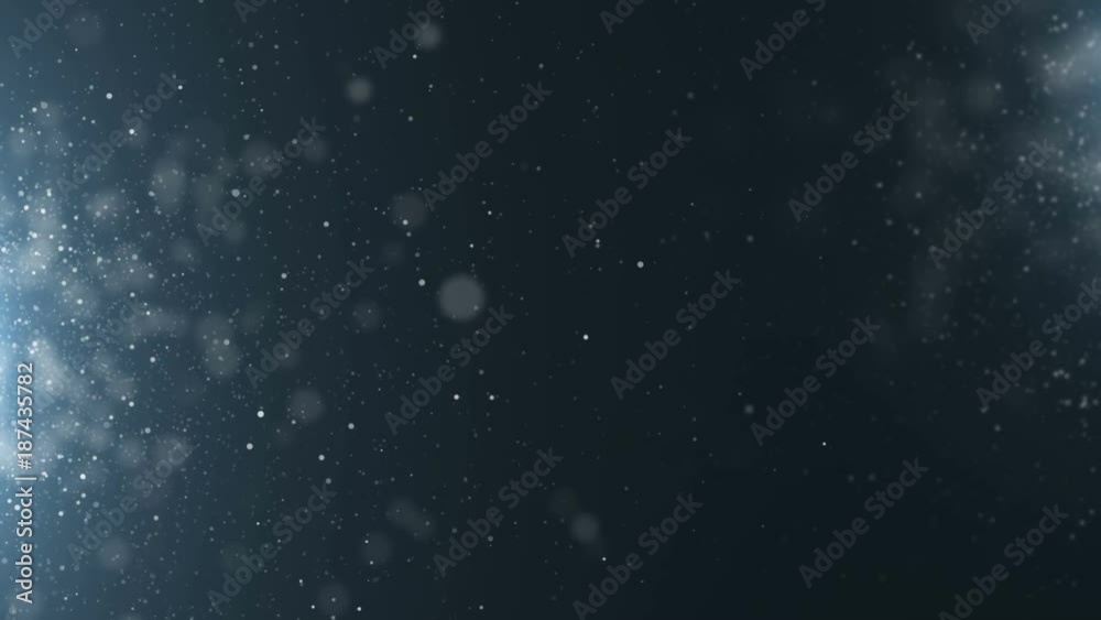 Blue particles dust abstract light motion titles cinematic background loop