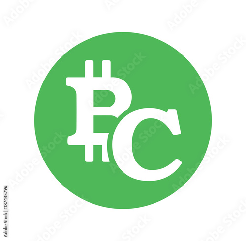 Cryptocurrency color icon (Bitcoin Cash) 