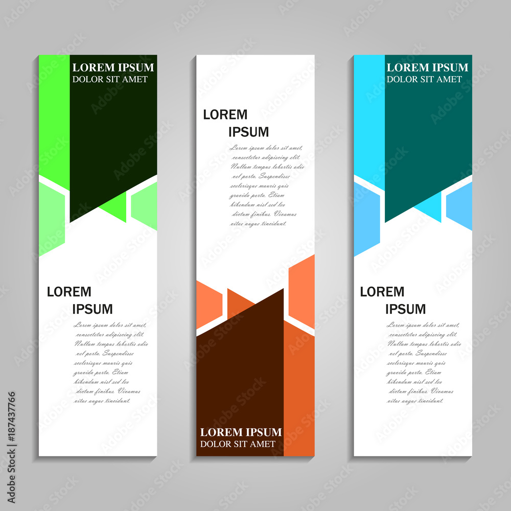 Vector abstract design banner template. Vector abstract design banner template.
