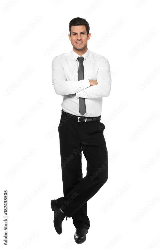 Man in formal clothes on white background Man in formal clothes on white background