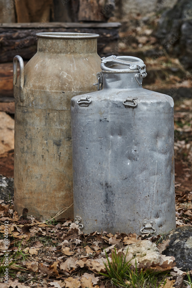 old milk container