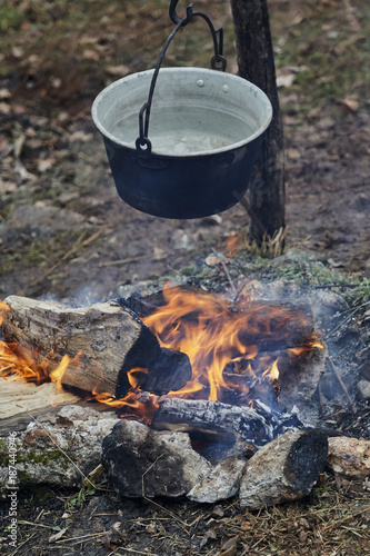 cauldron on the fire