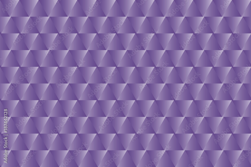 Obraz premium Purple triangular seamless pattern. Bright geometric vector background. Ultra violet decorative backdrop. Easy to edit design template.