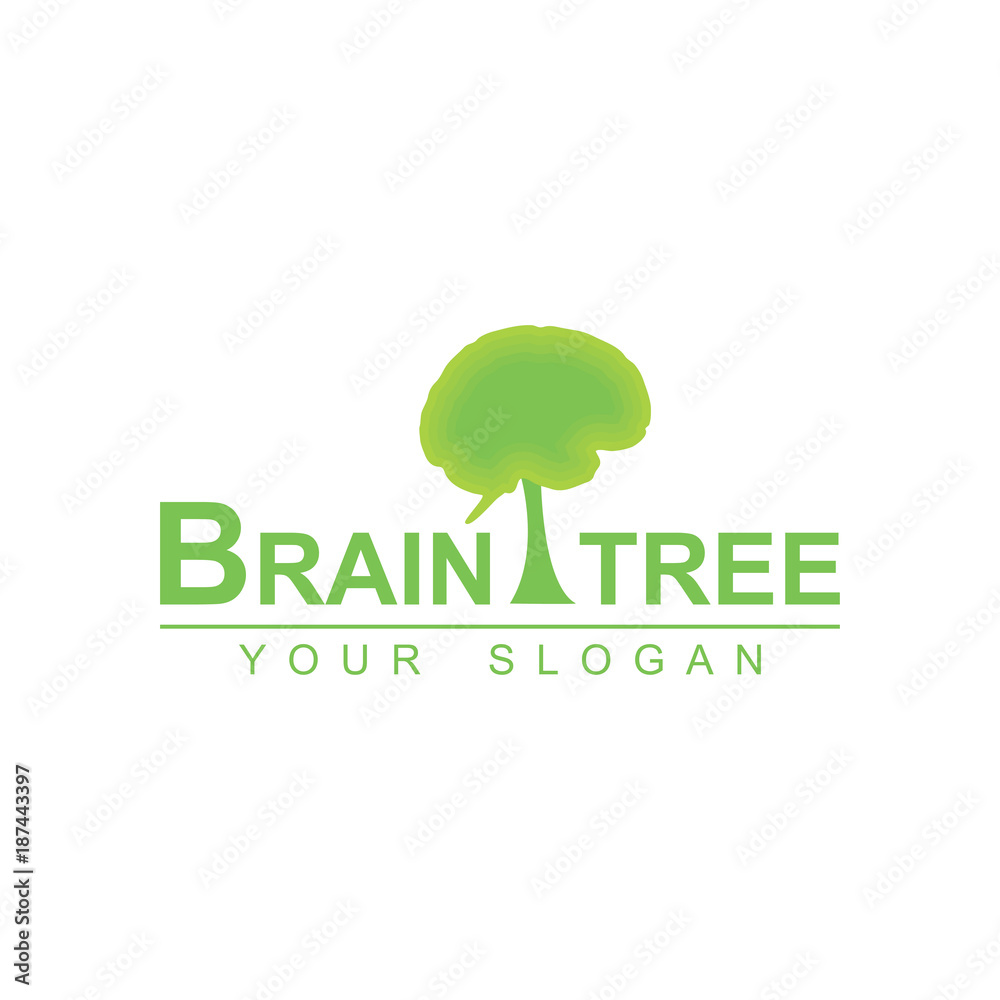 tree brain logo design tree brain logo design
