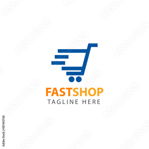 Fast shop Logo Vector Template Design