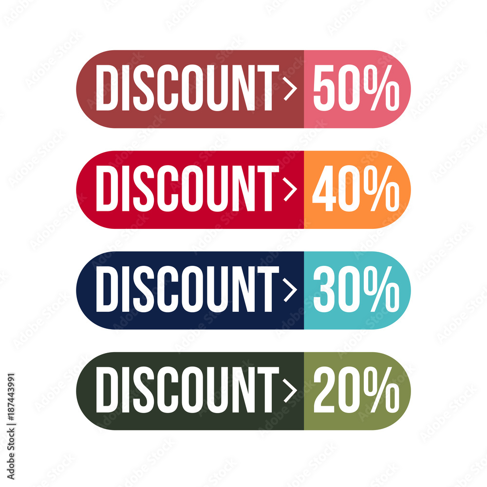 Discount Label Set Vector Template Design Discount Label Set Vector Template Design