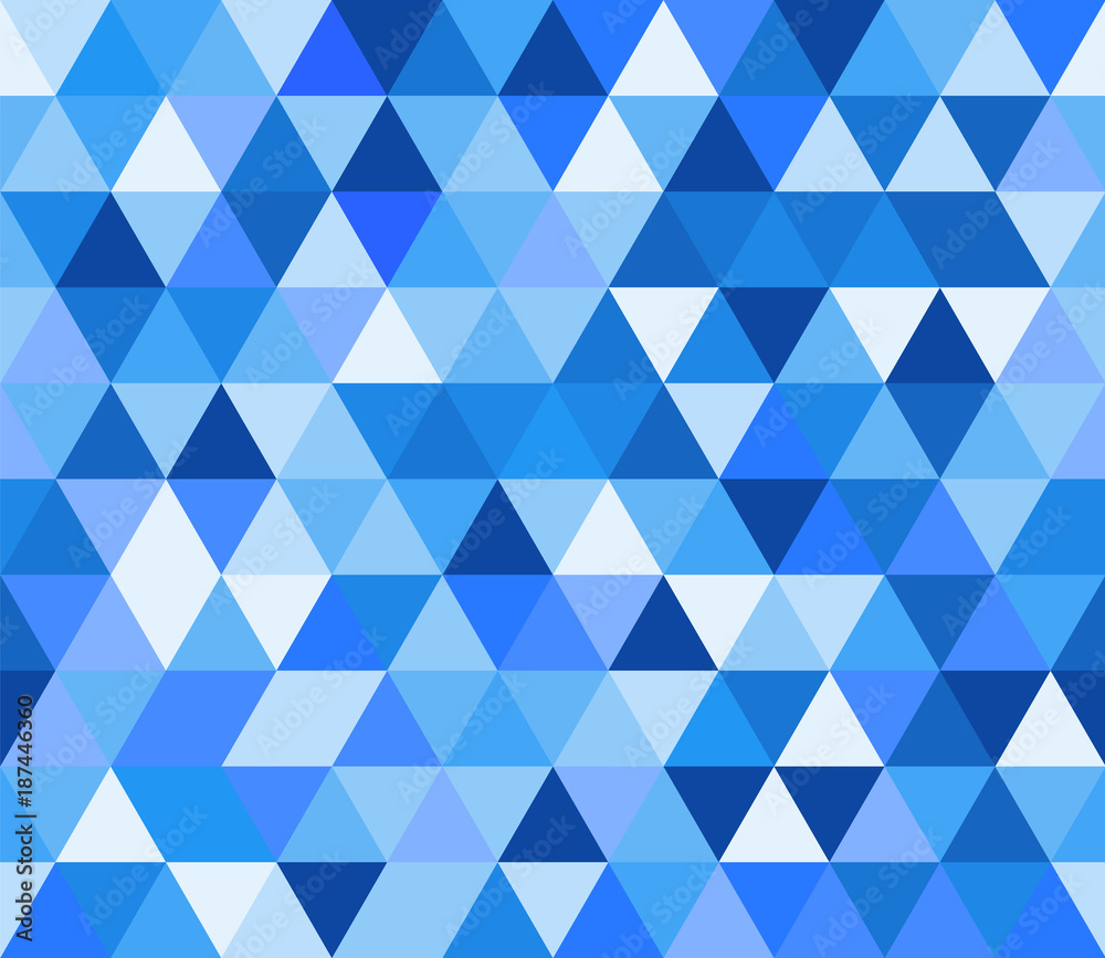 Blue triangular seamless pattern. Geometric vector background. Polygonal mosaic decorative backdrop. Easy to edit design template. Blue triangular seamless pattern. Geometric vector background. Polygonal mosaic decorative backdrop. Easy to edit design template.