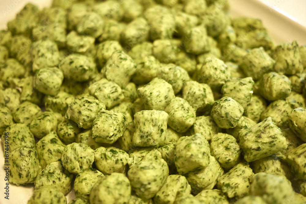 Obraz premium Spinach gnocchi
