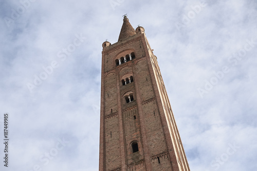 Forli, Italy - January 03, 2018 : 'San Mercuriale' church bell tower