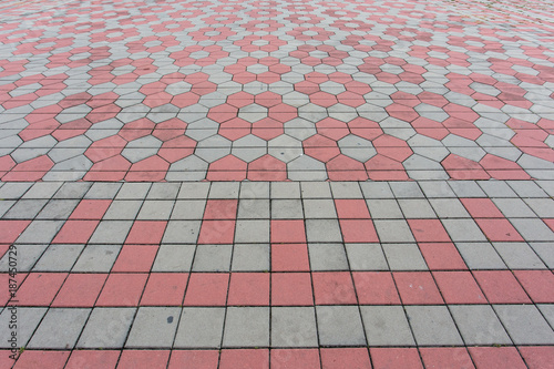 Obraz na płótnie Pave Clay tiled walkway. w salonie