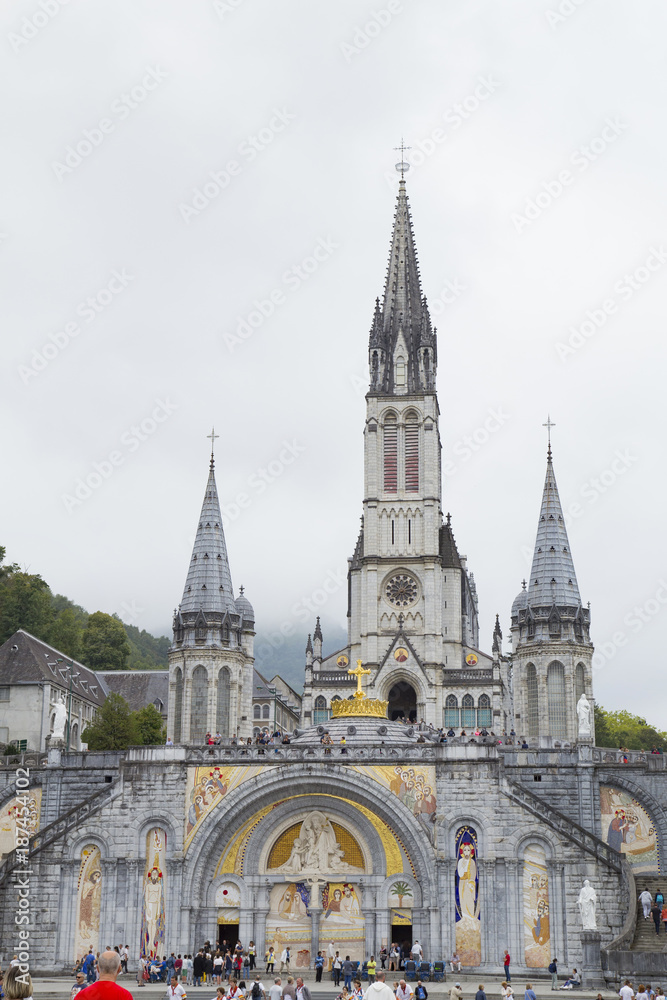 The landscape of Basilica of Our Lady of the Rosary,Lourdes