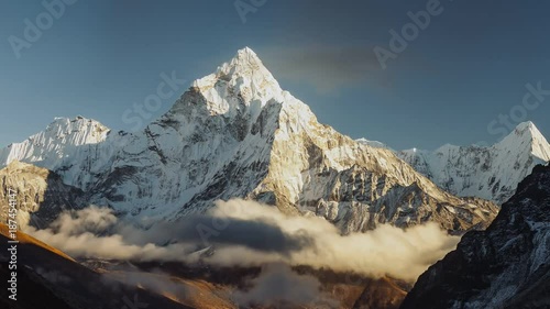 Evening view of Ama Dablam on the way to Everest Base Camp - Nepal photo