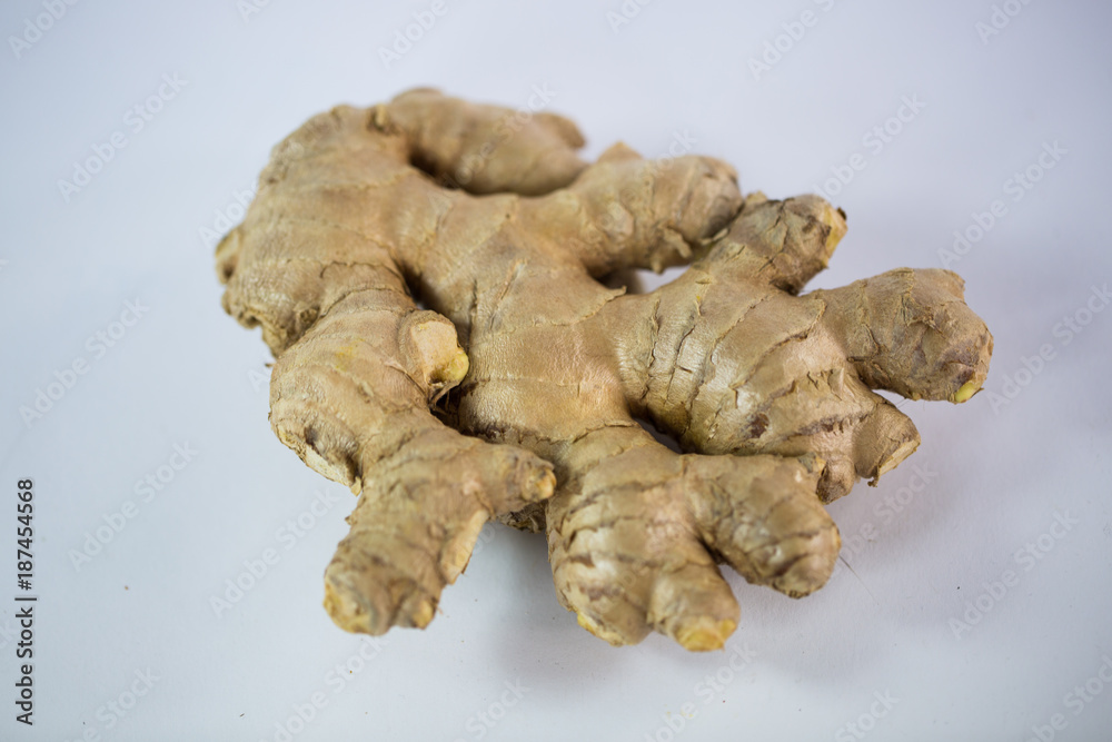 ginger on white background ginger on white background