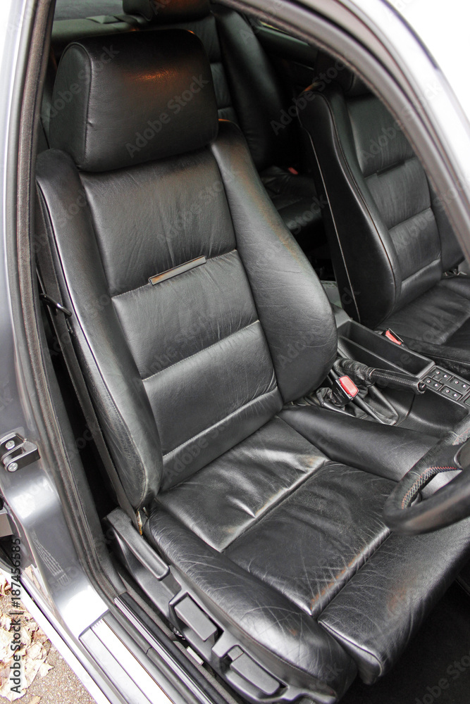 Vehicle interior. Leather seats
