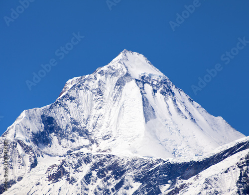 View of mount Dhaulagiri near Thorung La pass