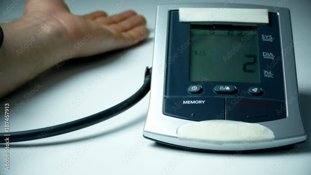 Tonometer. Monitoring Blood Pressure Of Patient Diagnosed With Hypotension. Tonometer. Monitoring Blood Pressure Of Patient Diagnosed With Hypotension.