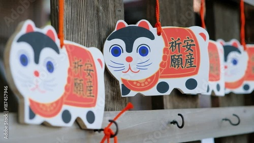 安産祈願の猫の絵の絵馬