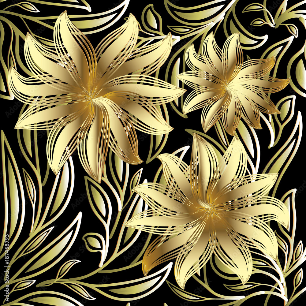 Hãy chiêm ngưỡng độc đáo và tinh tế của hoa 3D vàng đen trong bức tranh này. Với các chi tiết chính xác và sắc nét, mẫu hoa này sẽ chắc chắn làm cho bạn ấn tượng với sự tinh tế của nó.