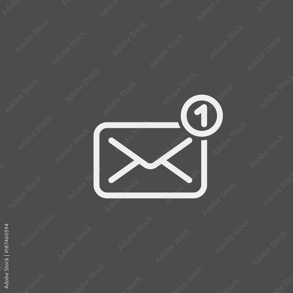 Email flat vector icon. Letter flat vector icon Email flat vector icon. Letter flat vector icon