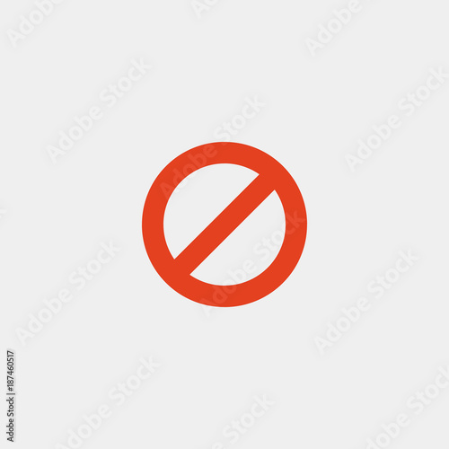 Free Download Prohibition flat vector icon. Banned flat vector icon. Warning flat vector icon - GFXLoad