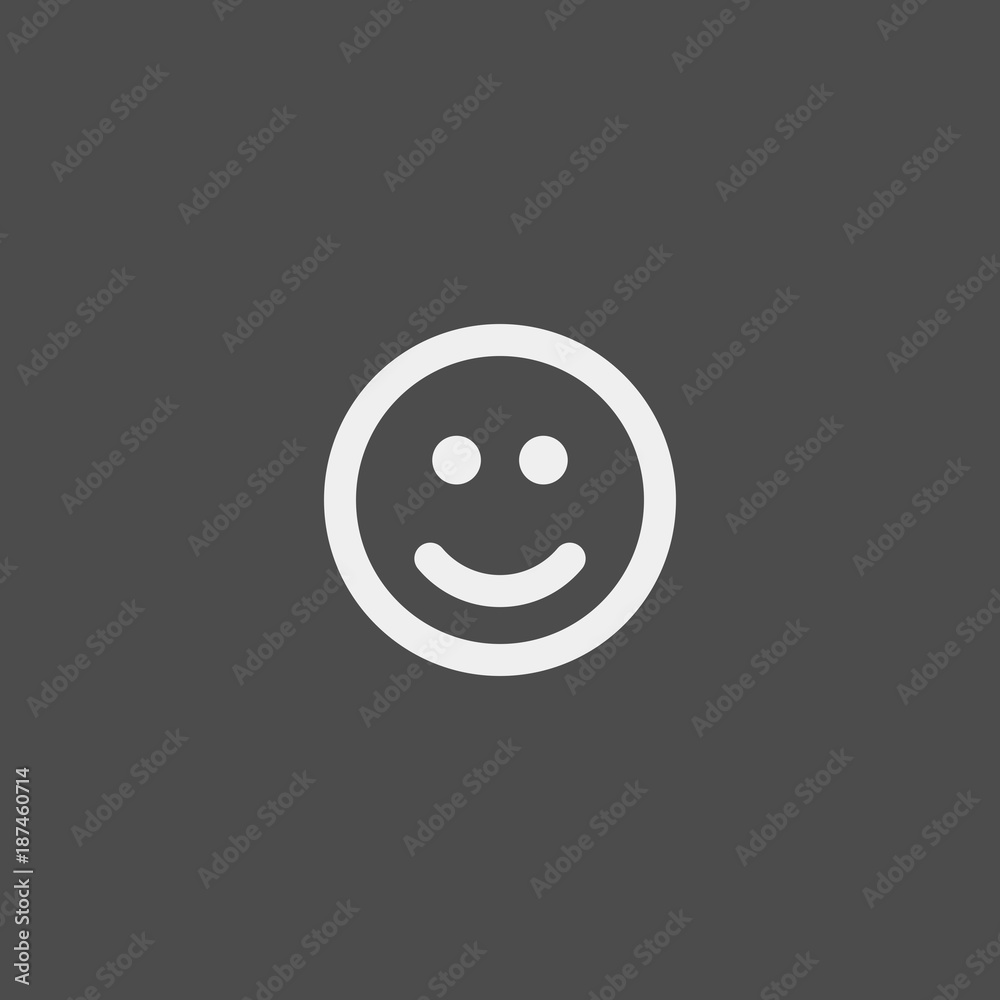 Fototapeta premium Smile flat vector icon