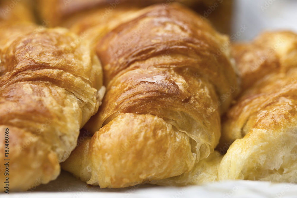 Close-up of tasty croissants