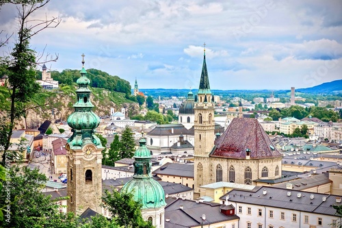 Aerial view of Salzburg, Austria