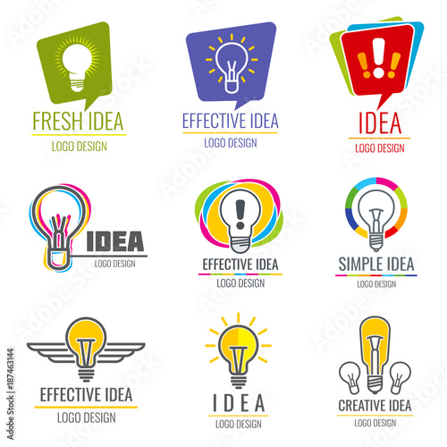 Creative idea vector business logo set