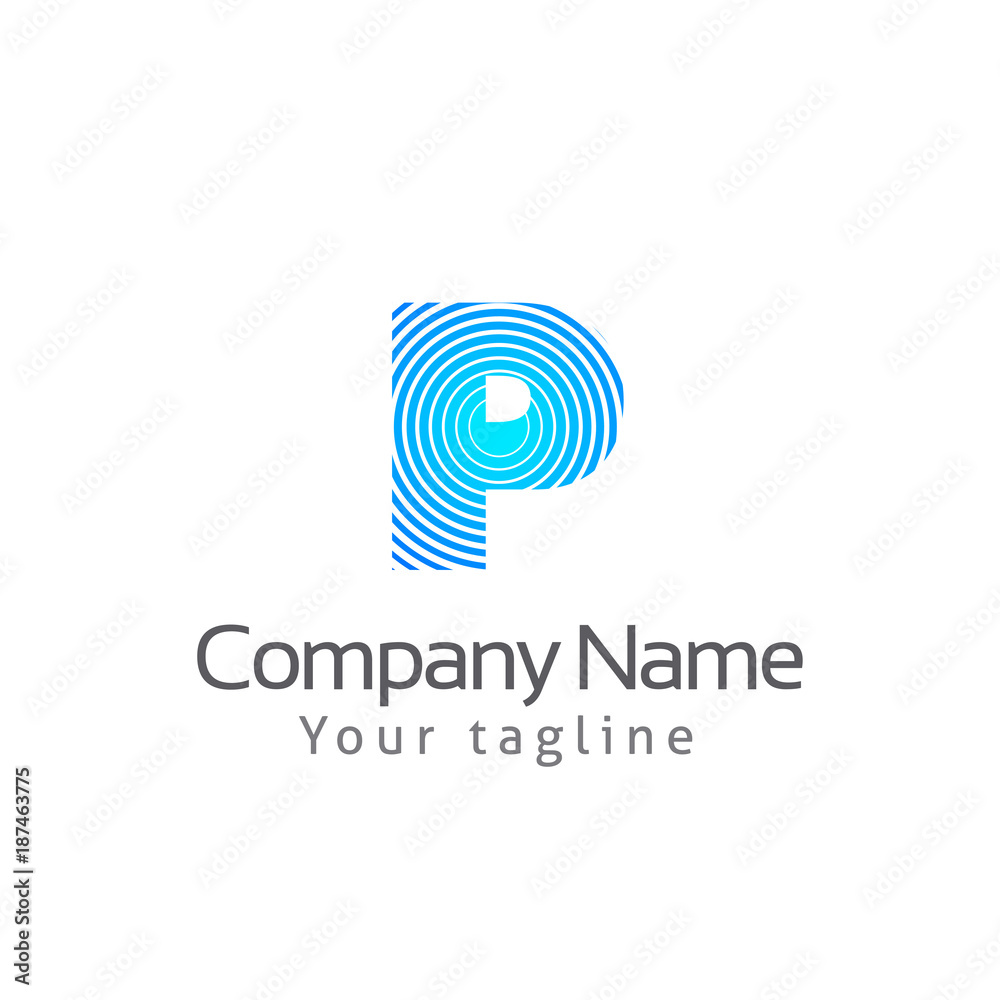 P LETTER LOGO TEMPLATE