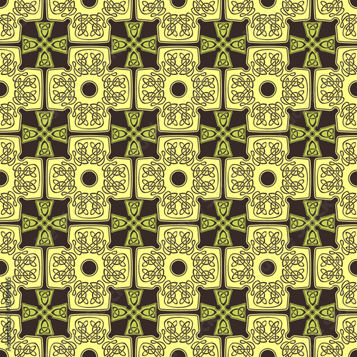 Seamless pattern with cross and ethnic celtic ornaments for your design