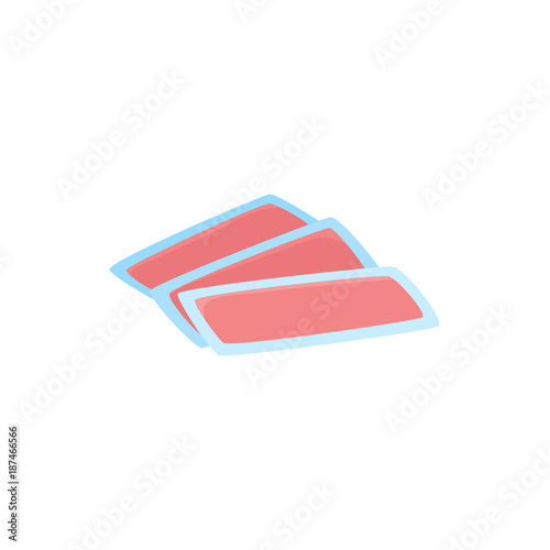 Set of disposable wax strips for depilation, hair removal procedure, flat style icon, vector illustration isolated on white background. Flat icon of wax strips, waxing hair removal procedure