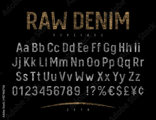 Denim Label Font 001