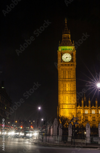Big Ben at Night, Parliament Square, London, England