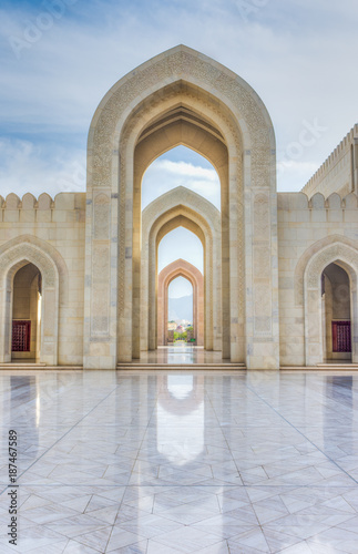 entrance to the Grand Mosque  Muscat  Oman