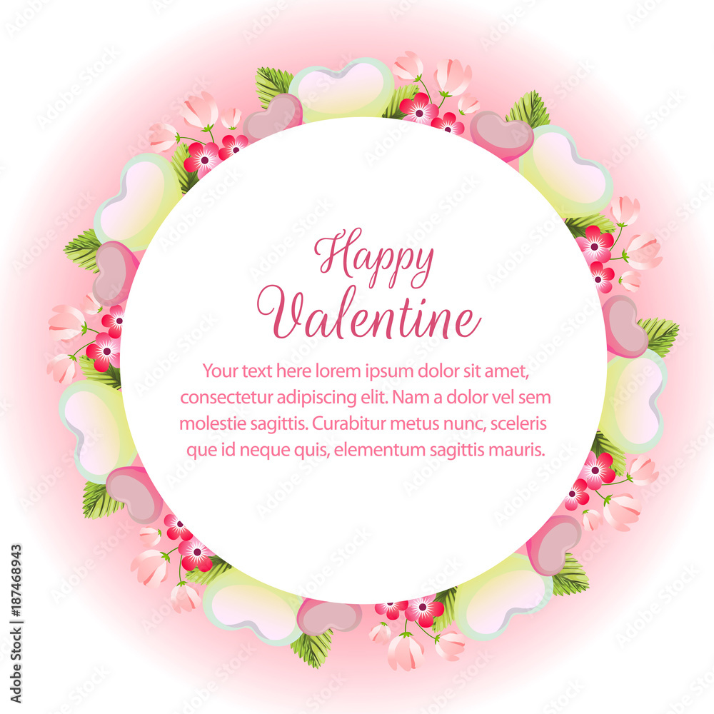 valentine soft pink card