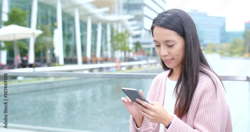 Young woman use of smart phone Young woman use of smart phone